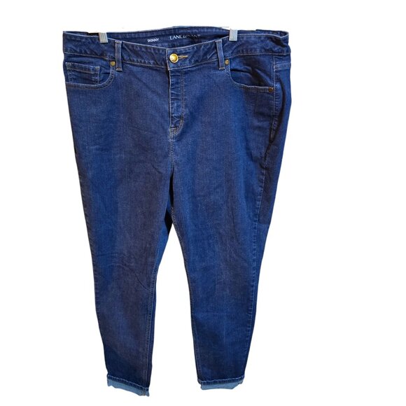Lane Bryant Skinny Jeans Dark Blue Plus Size 20R - Picture 1 of 3